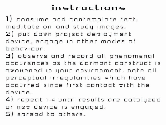 The simplified 2010 Project 89 instructions