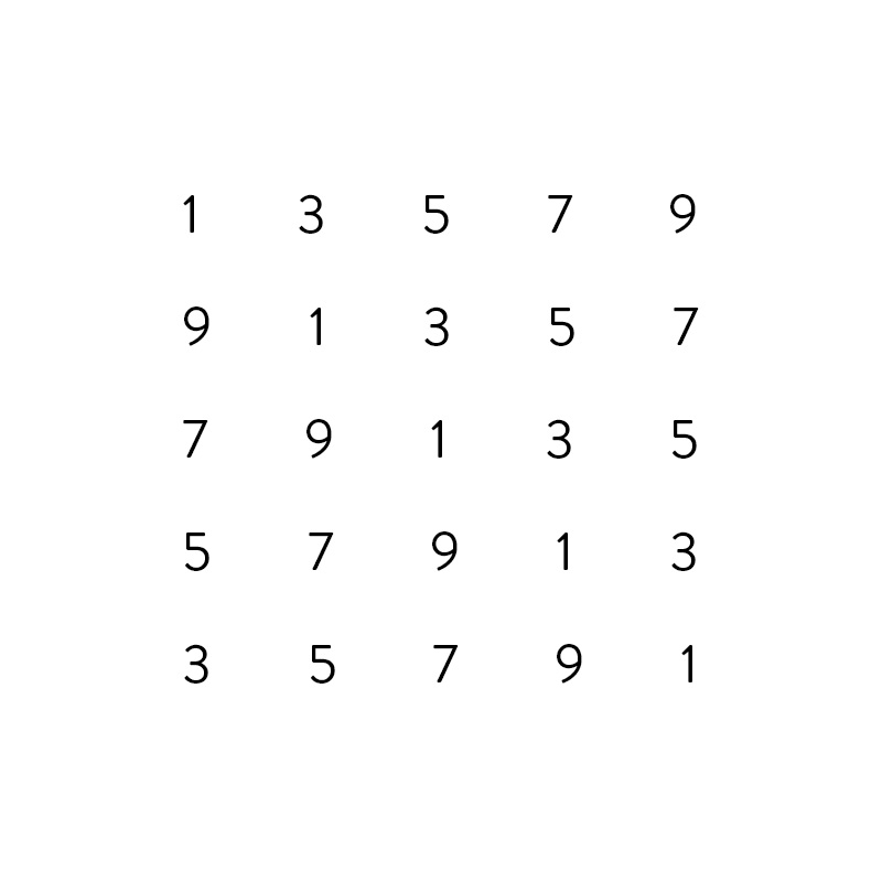 The B5(9³) pattern extrapolated.