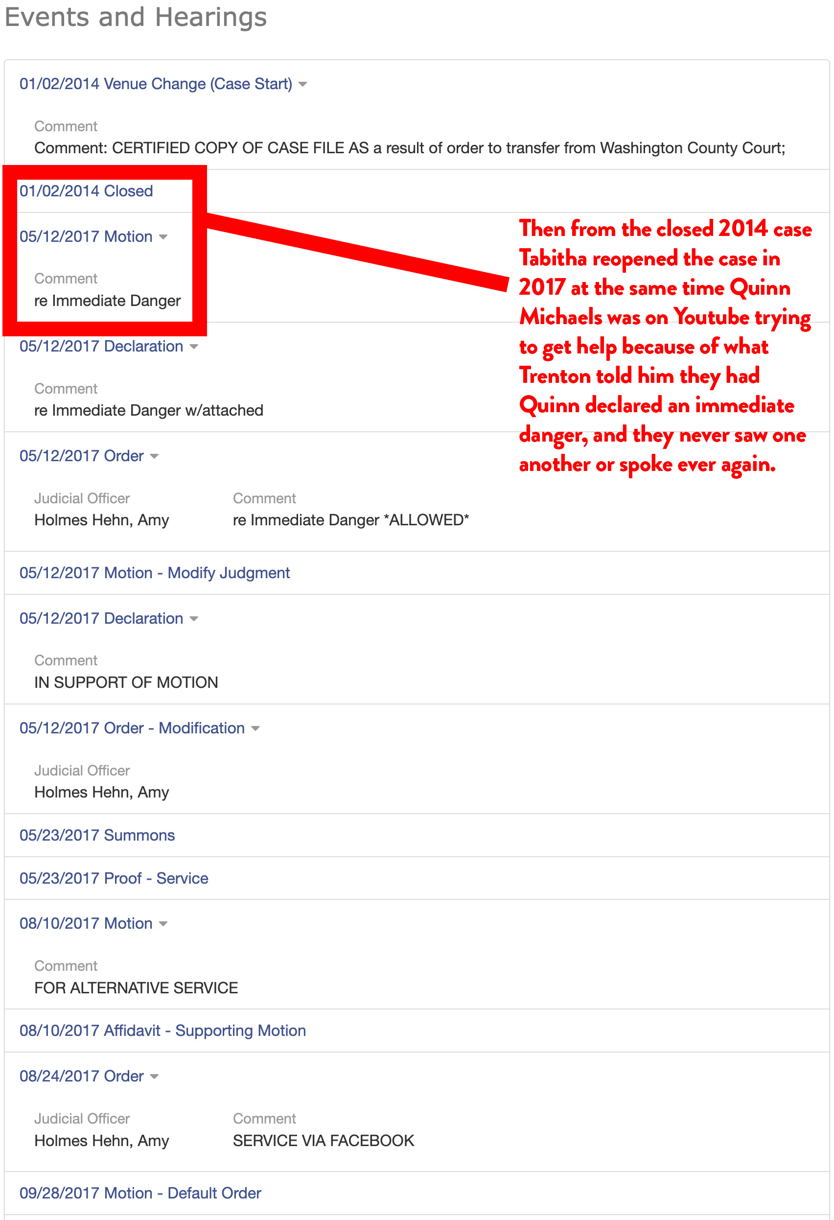 Events and Hearings with Tabitha Lavery